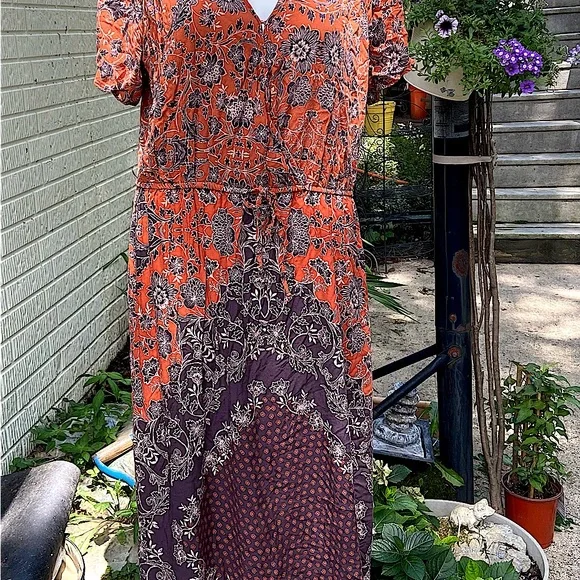 Dresses | 3x Open Back Maxi Vneck Lined Rust Orange Purple Black Euc Long Lace Oc | Poshmark Dresses | 3x Open Back Maxi Vneck Lined Rust Orange Purple Black Euc Long Lace Oc | Poshmark